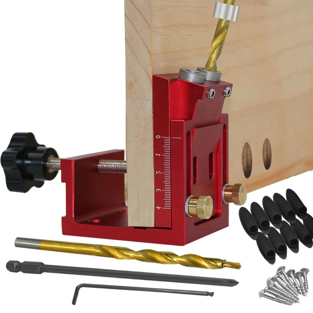 Кондуктор для свердління глухих отворів (Pocket Hole Jig) з набором свердел і гвинтів